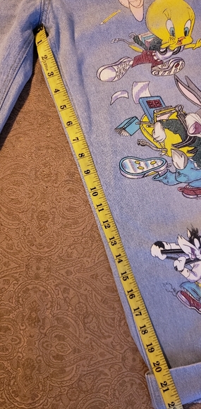 Vintage Jerry Leigh Capri Jeans sz 11 warner bro - Picture 6 of 7